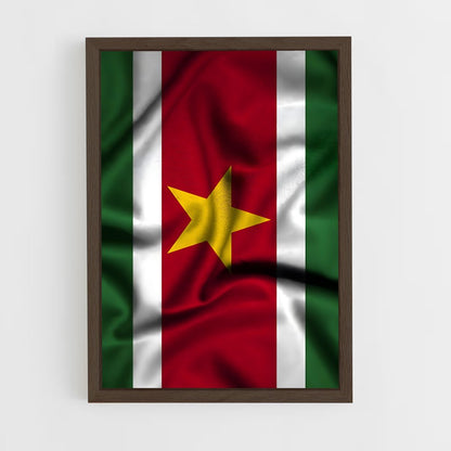 ap-suriname flag-1 cadre Bois foncé