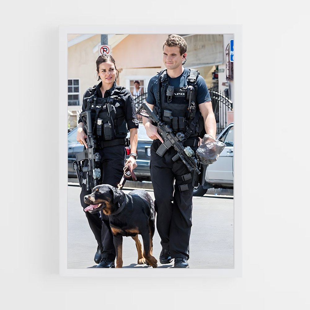 ap-swat team-4 cadre Blanc