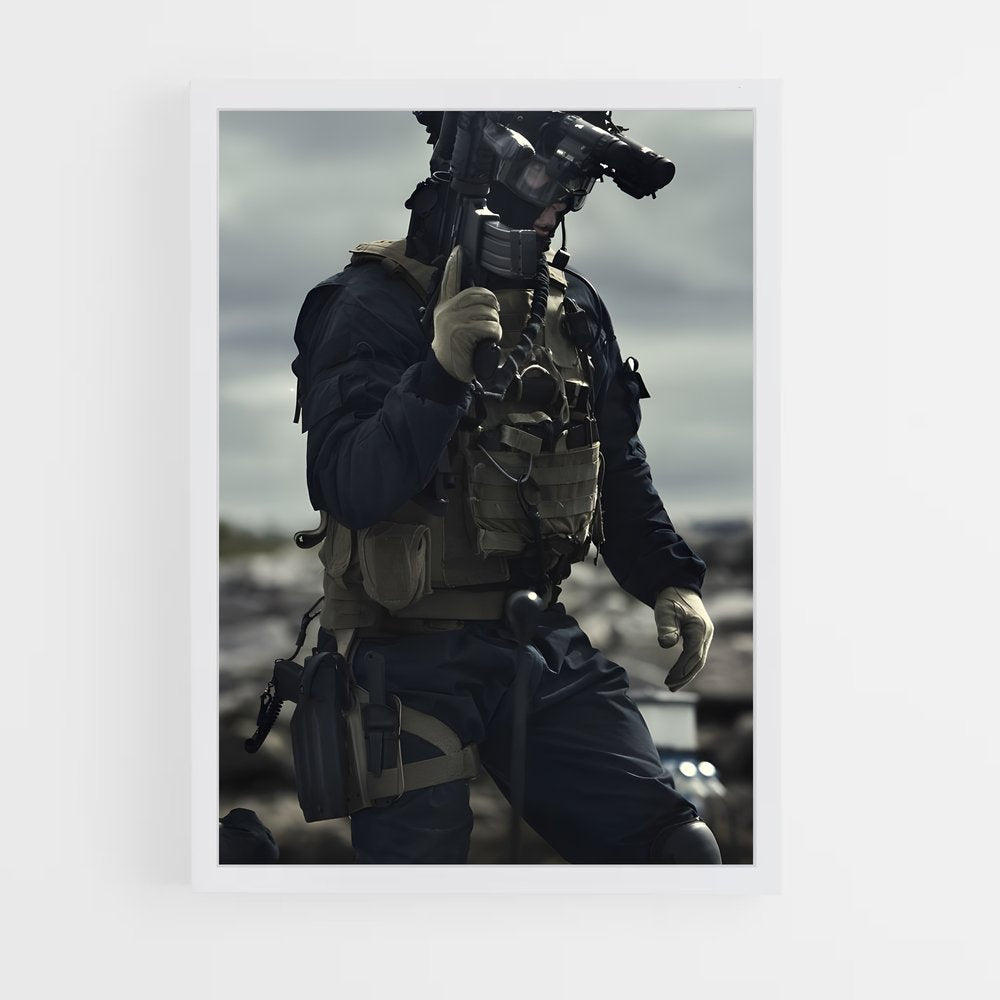 ap-swat team-7 cadre Blanc