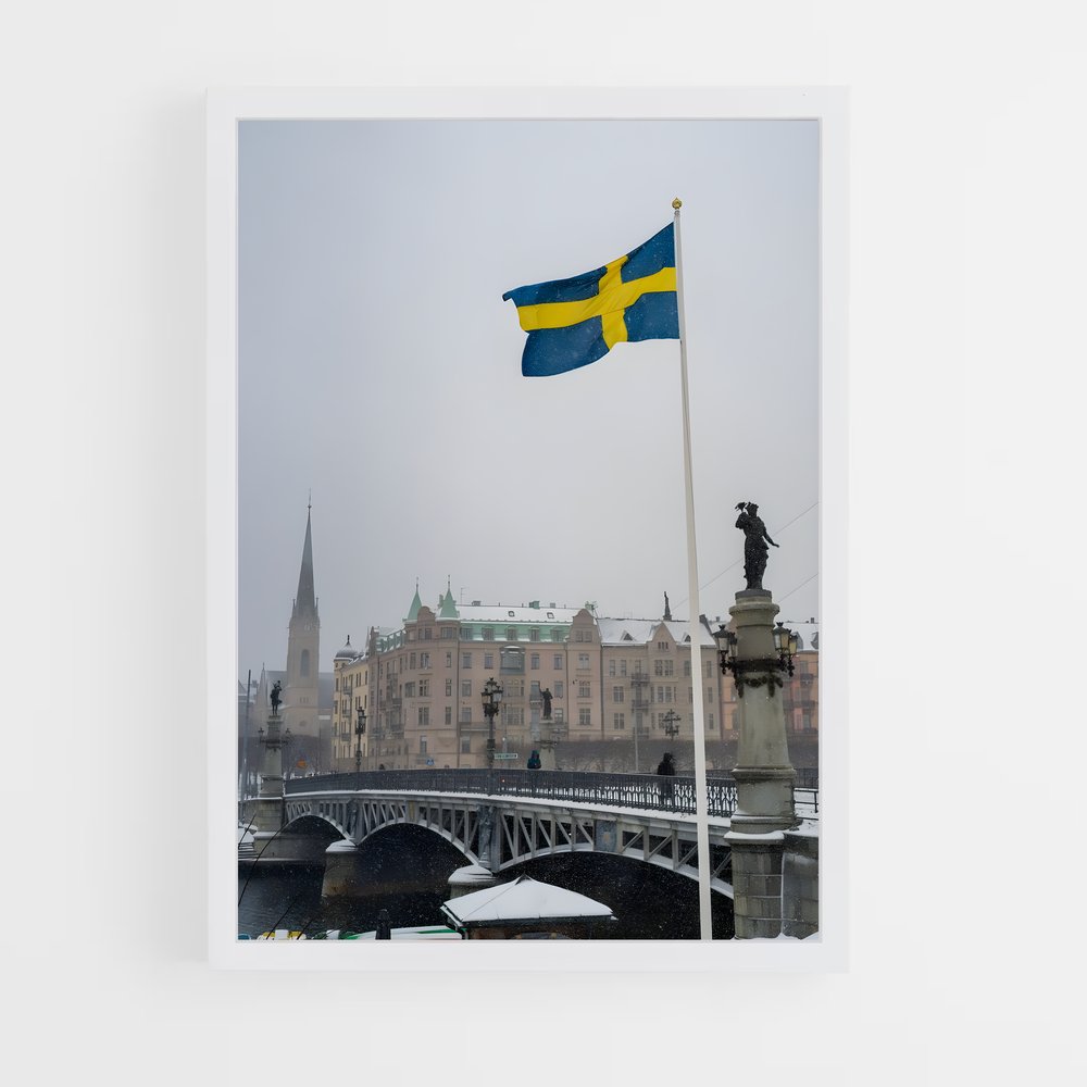 ap-sweden flag-2 cadre Blanc