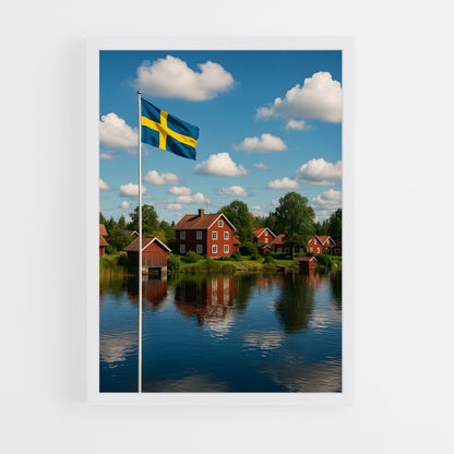 ap-sweden flag-3 cadre Blanc