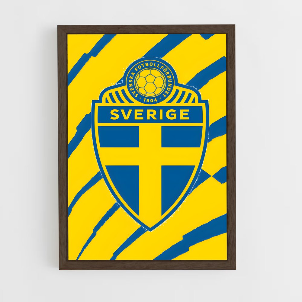 ap-sweden national football team-6 cadre Bois foncé