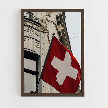 ap-switzerland flag-1 cadre Bois foncé