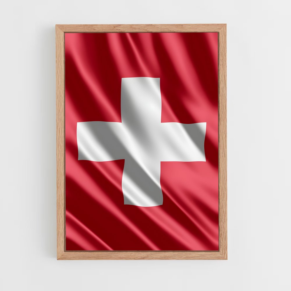 ap-switzerland flag-4 cadre Bois clair