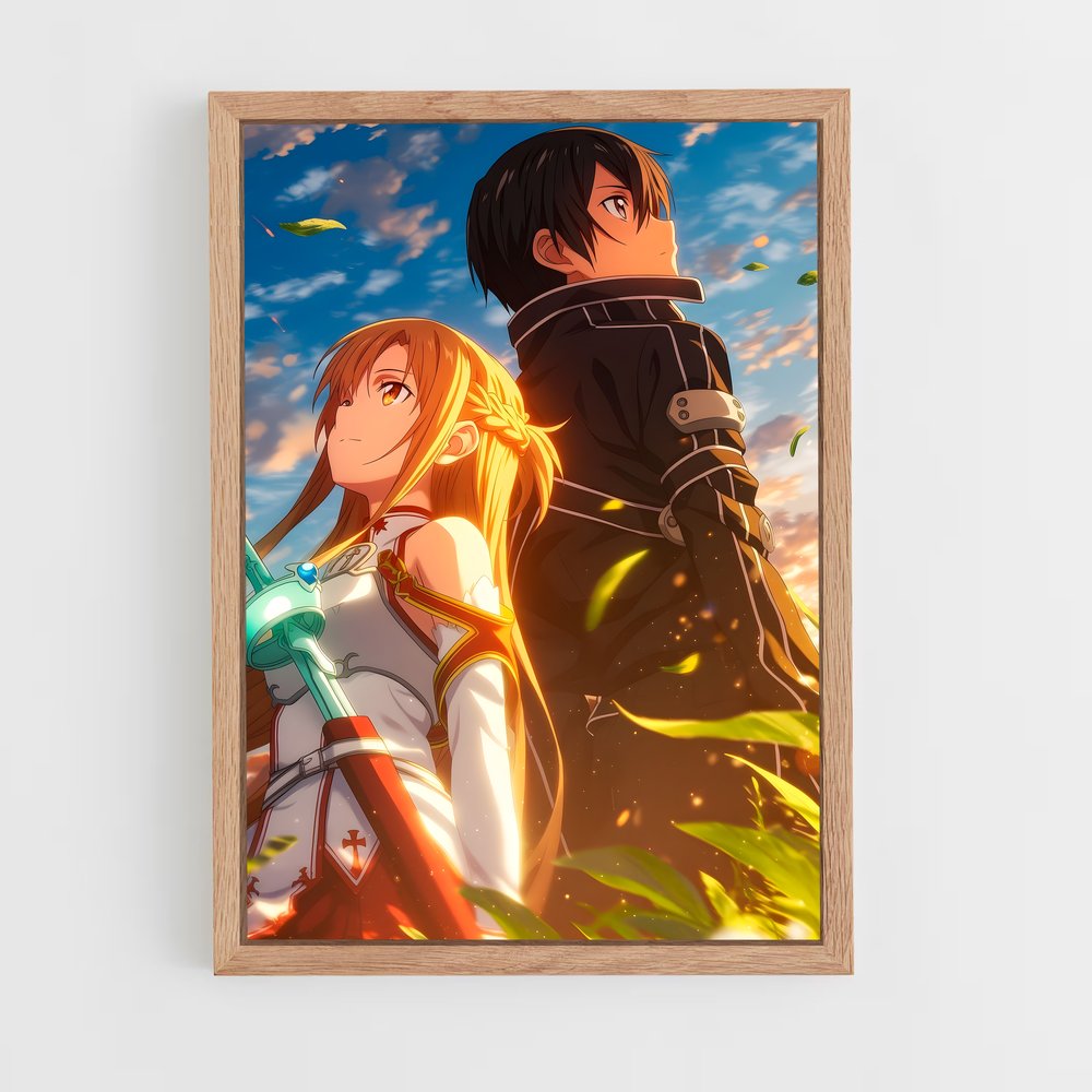 ap-sword art online-15 cadre Bois clair