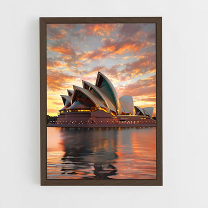 ap-sydney opera house-1 cadre Bois foncé