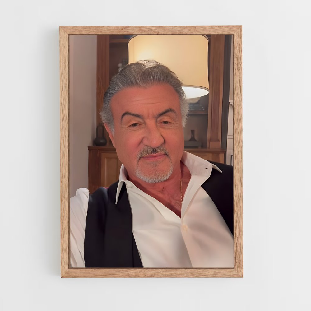 ap-sylvester stallone-10 cadre Bois clair