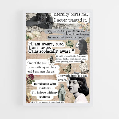 ap-sylvia plath-2 cadre Blanc