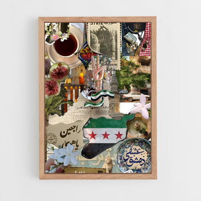 ap-syria flag-11 cadre Bois clair