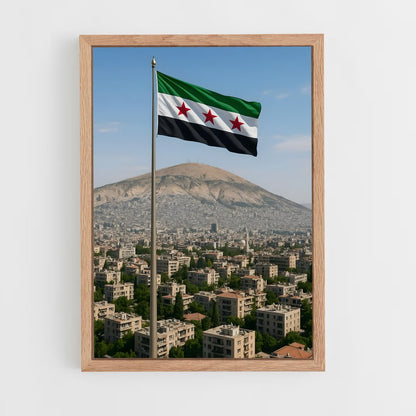 ap-syria flag-13 cadre Bois clair