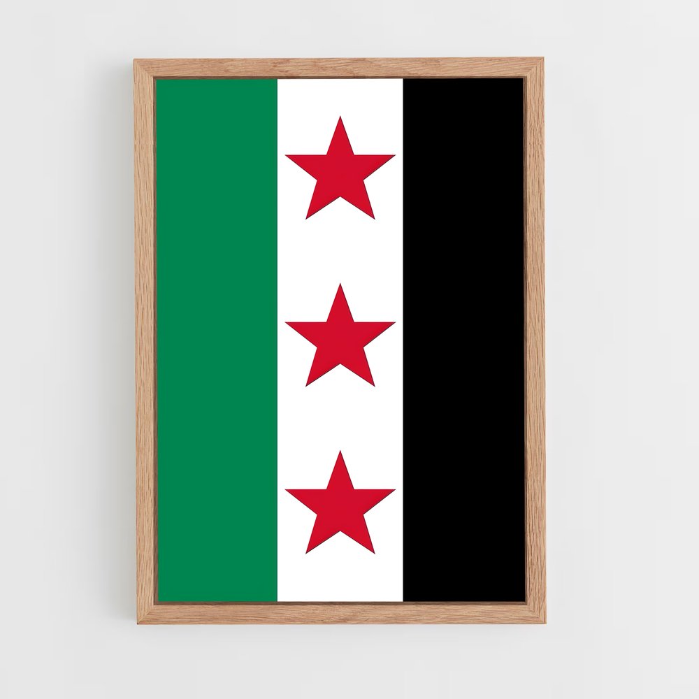 ap-syria flag-14 cadre Bois clair