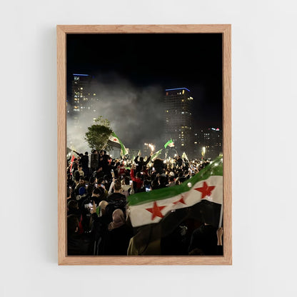 ap-syria flag-15 cadre Bois clair