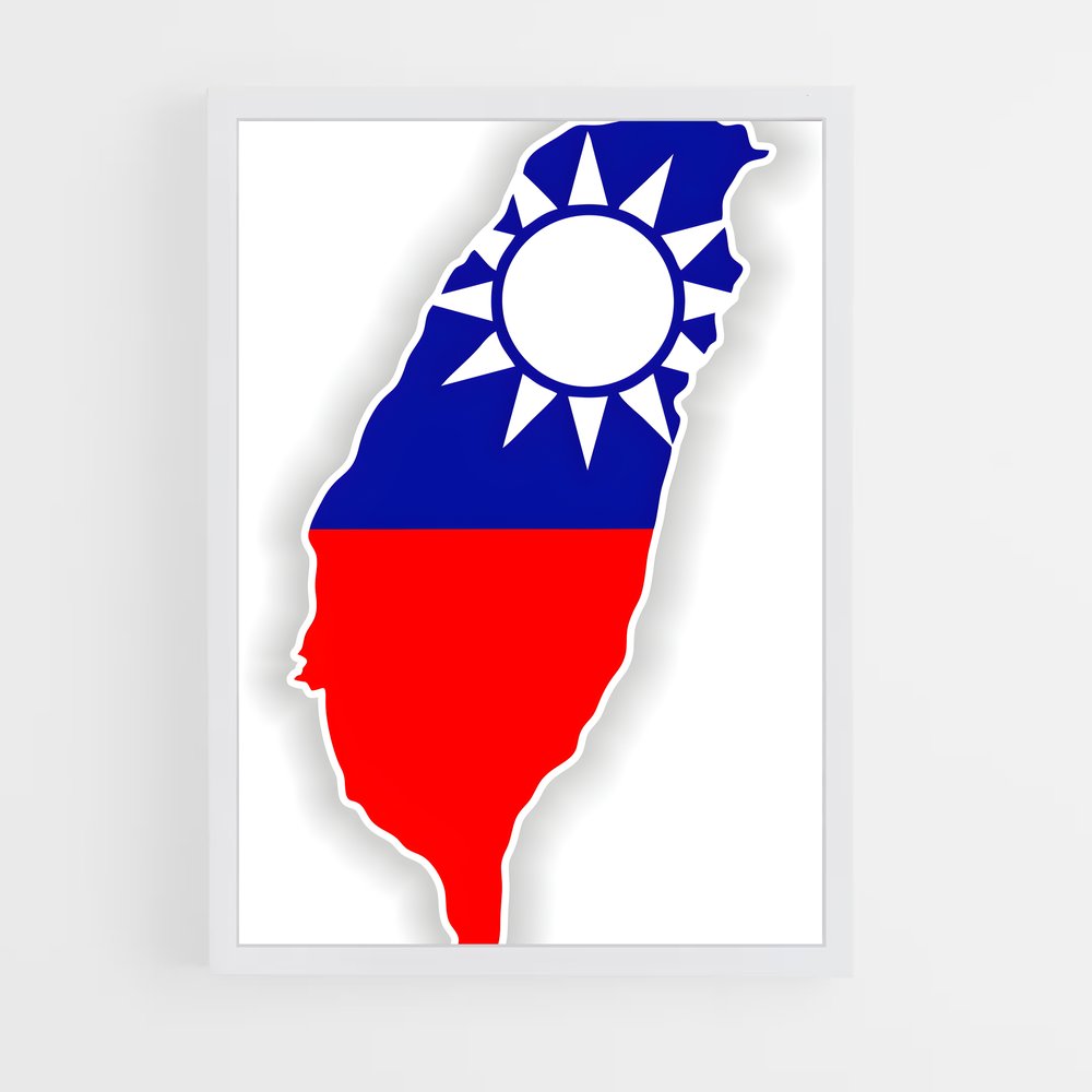ap-taiwan flag-1 cadre Blanc