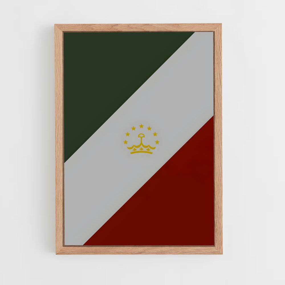 ap-tajikistan flag-3 cadre Bois clair