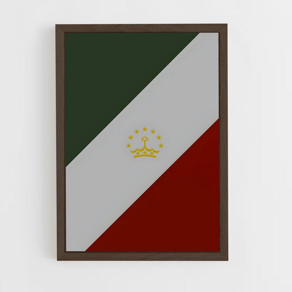 ap-tajikistan flag-3 cadre Bois foncé