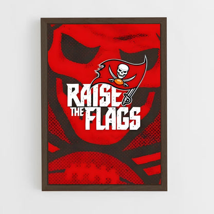 ap-tampa bay buccaneers-2 cadre Bois foncé
