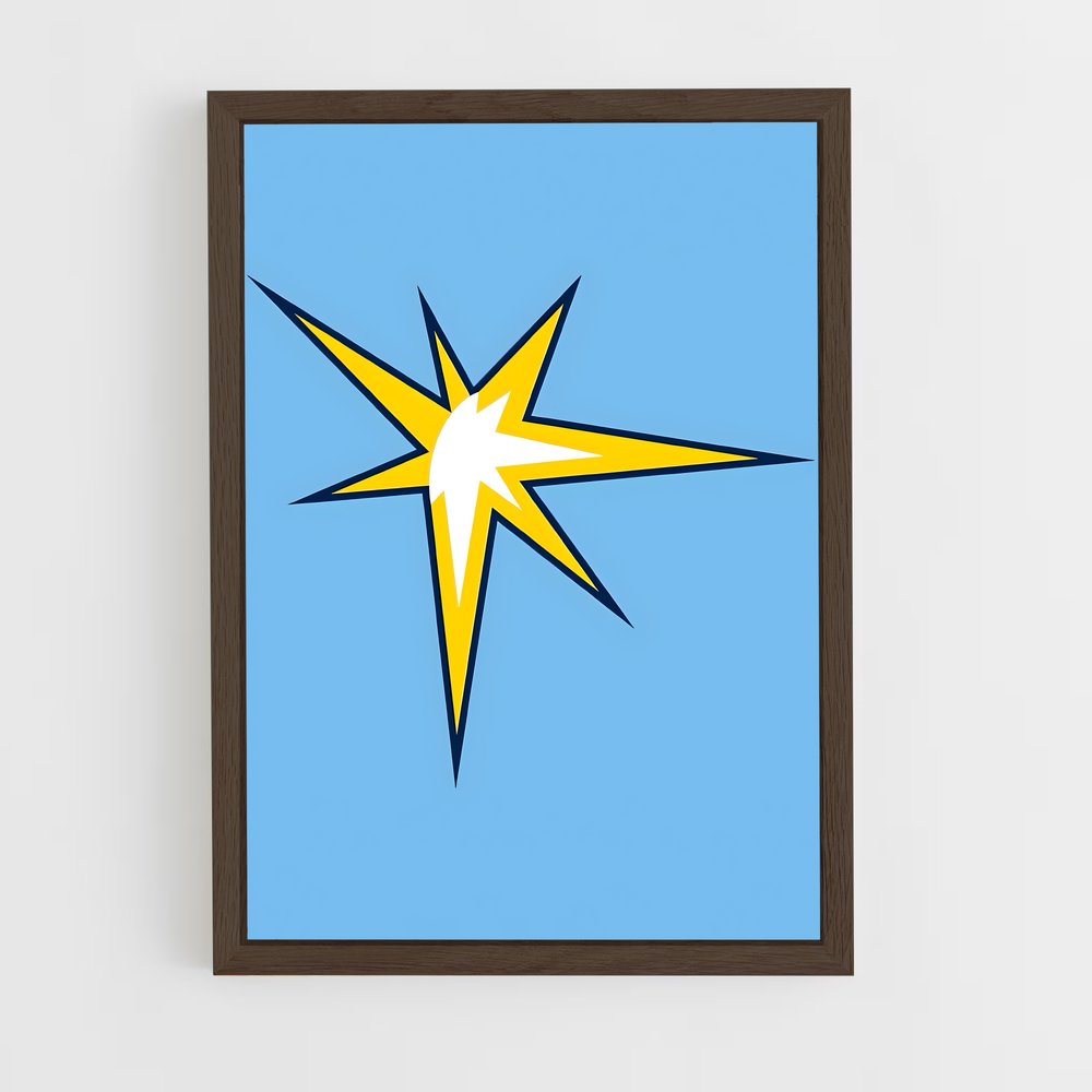 ap-tampa bay rays-3 cadre Bois foncé