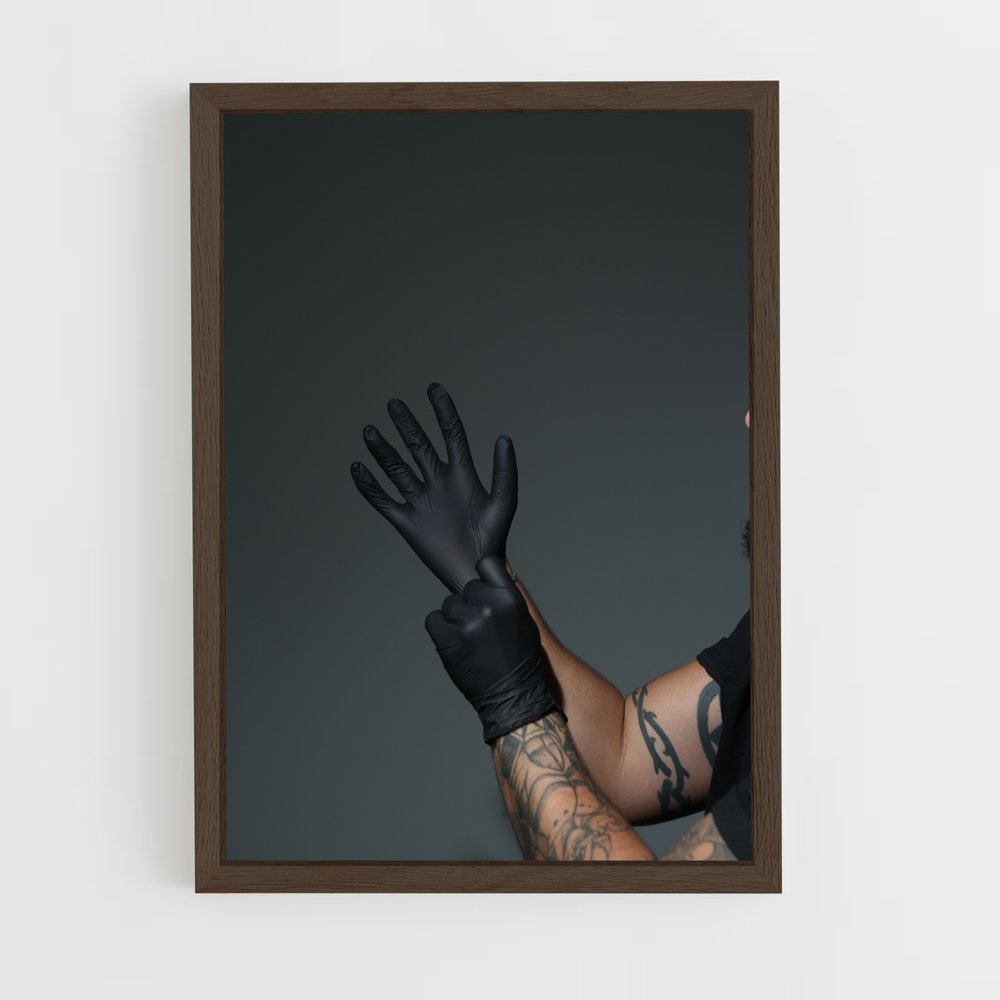 ap-tattoo artist-2 cadre Bois foncé