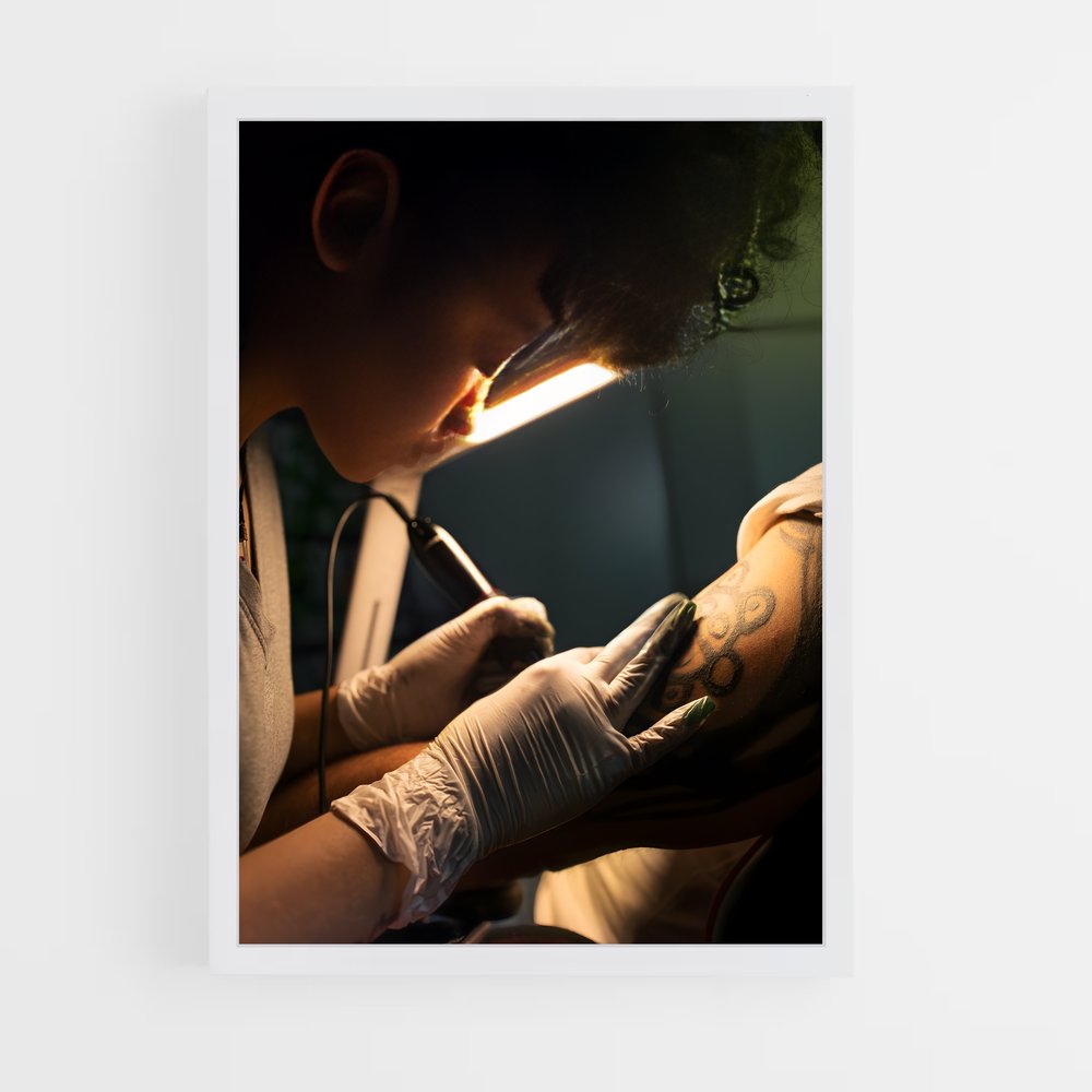 ap-tattoo artist-7 cadre Blanc