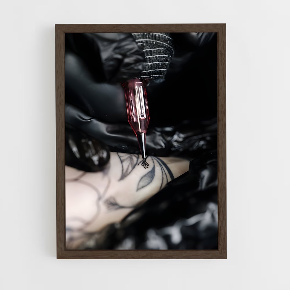 ap-tattoo artist-8 cadre Bois foncé
