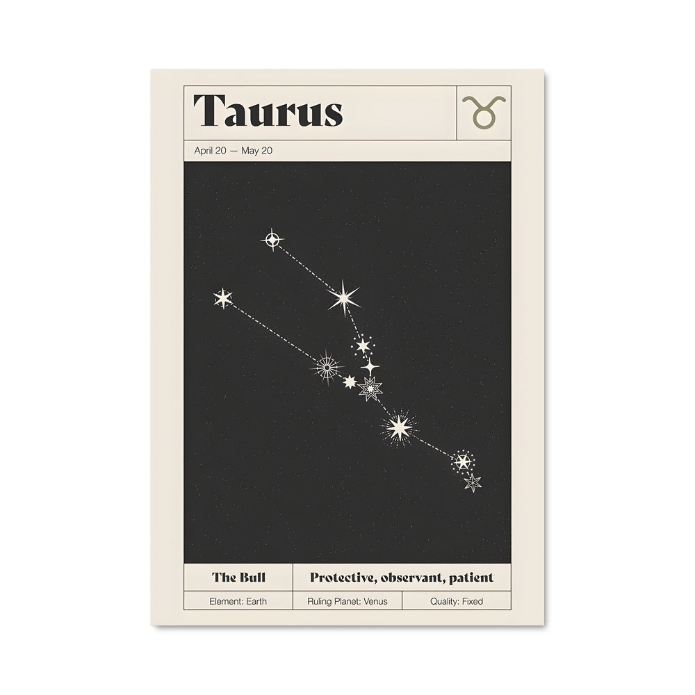 Poster Constellation de Taureau