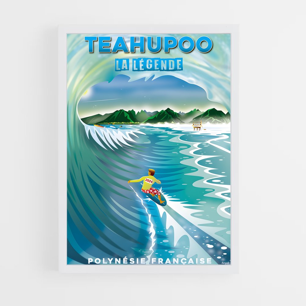ap-teahupoo tahiti-2 cadre Blanc