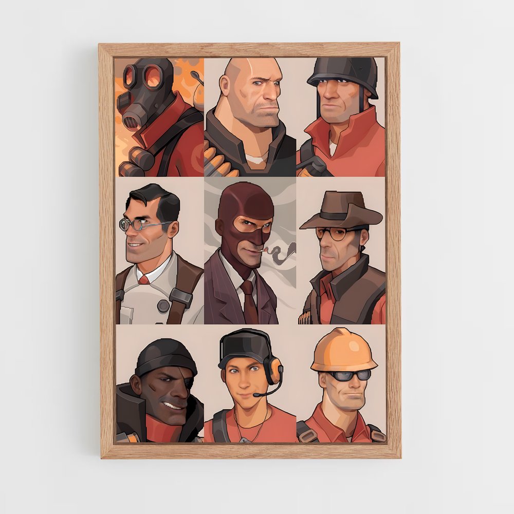ap-team fortress 2-1 cadre Bois clair