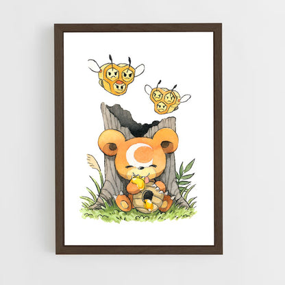 ap-teddiursa-2 cadre Bois foncé