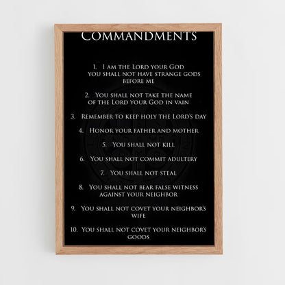 ap-ten commandments-1 cadre Bois clair