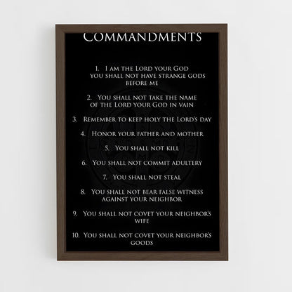ap-ten commandments-1 cadre Bois foncé