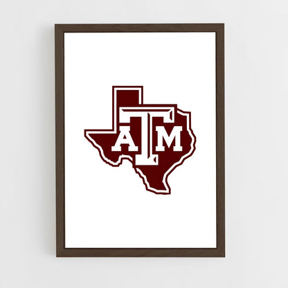 ap-texas aandm aggies-3 cadre Bois foncé