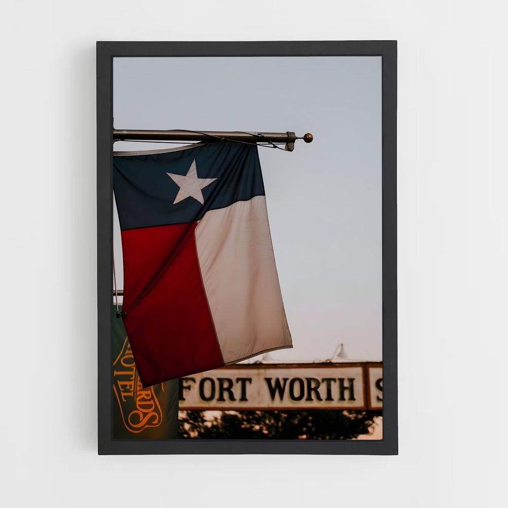 ap-texas flag-3 cadre Noir