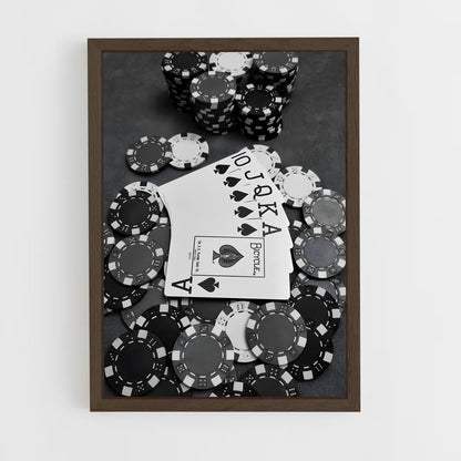 ap-texas holdem-1 cadre Bois foncé