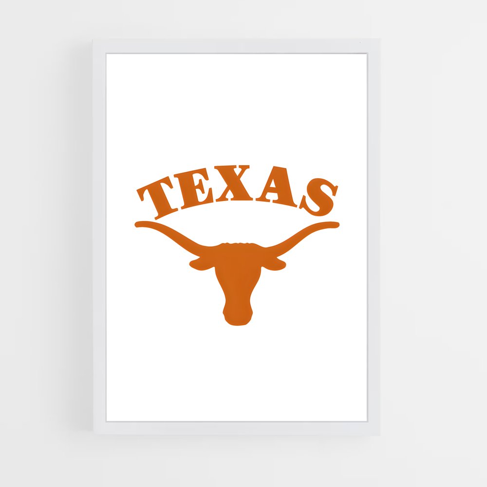 ap-texas longhorns-3 cadre Blanc