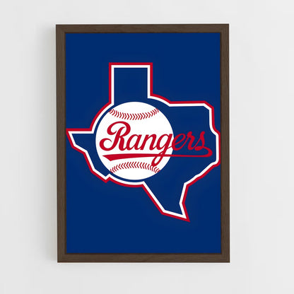 ap-texas rangers-1 cadre Bois foncé