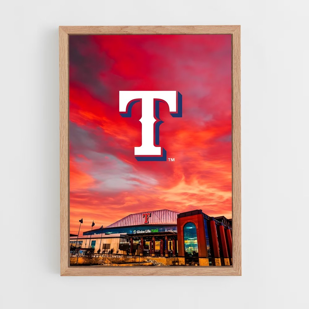 ap-texas rangers-2 cadre Bois clair