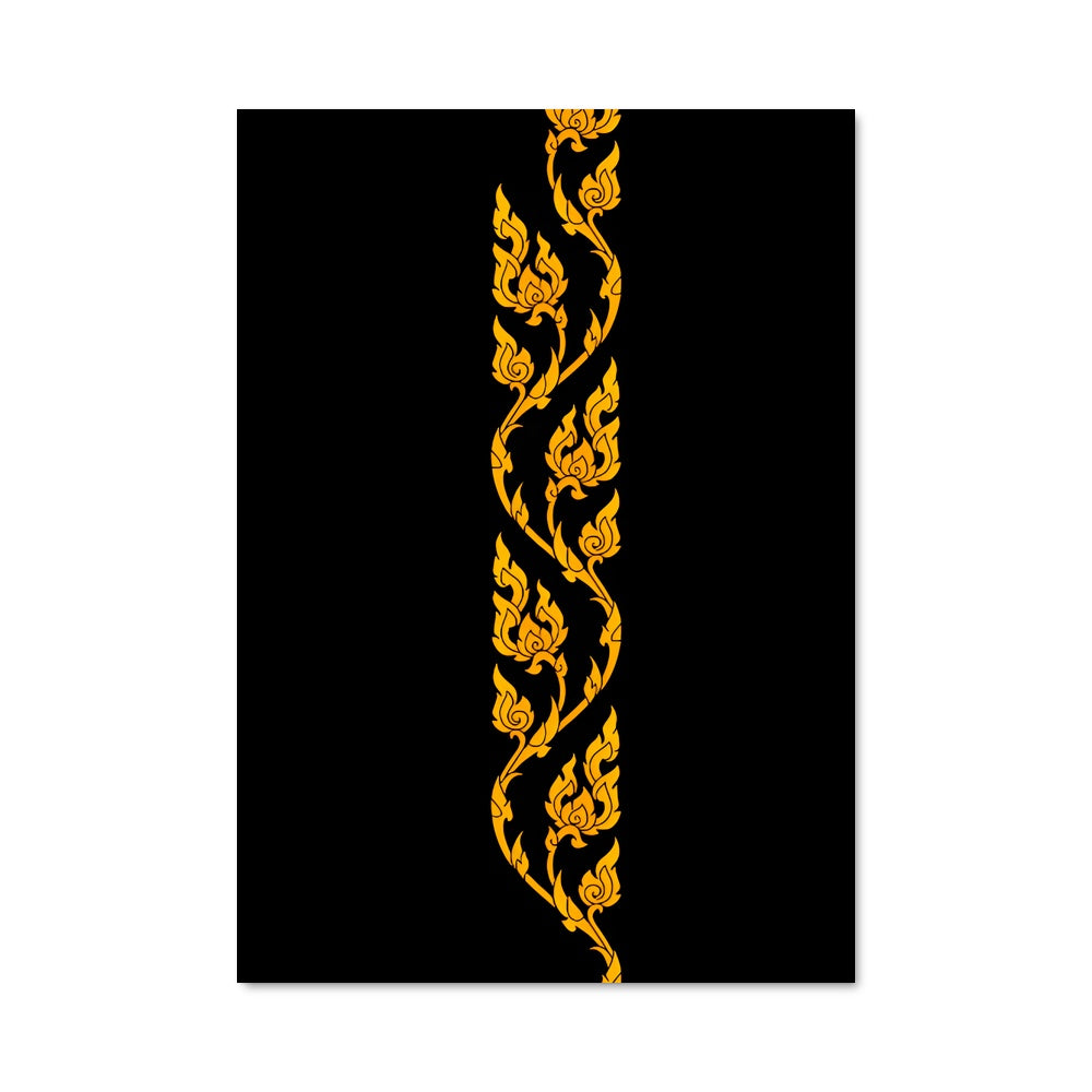 Poster Fleur d'Or Noir