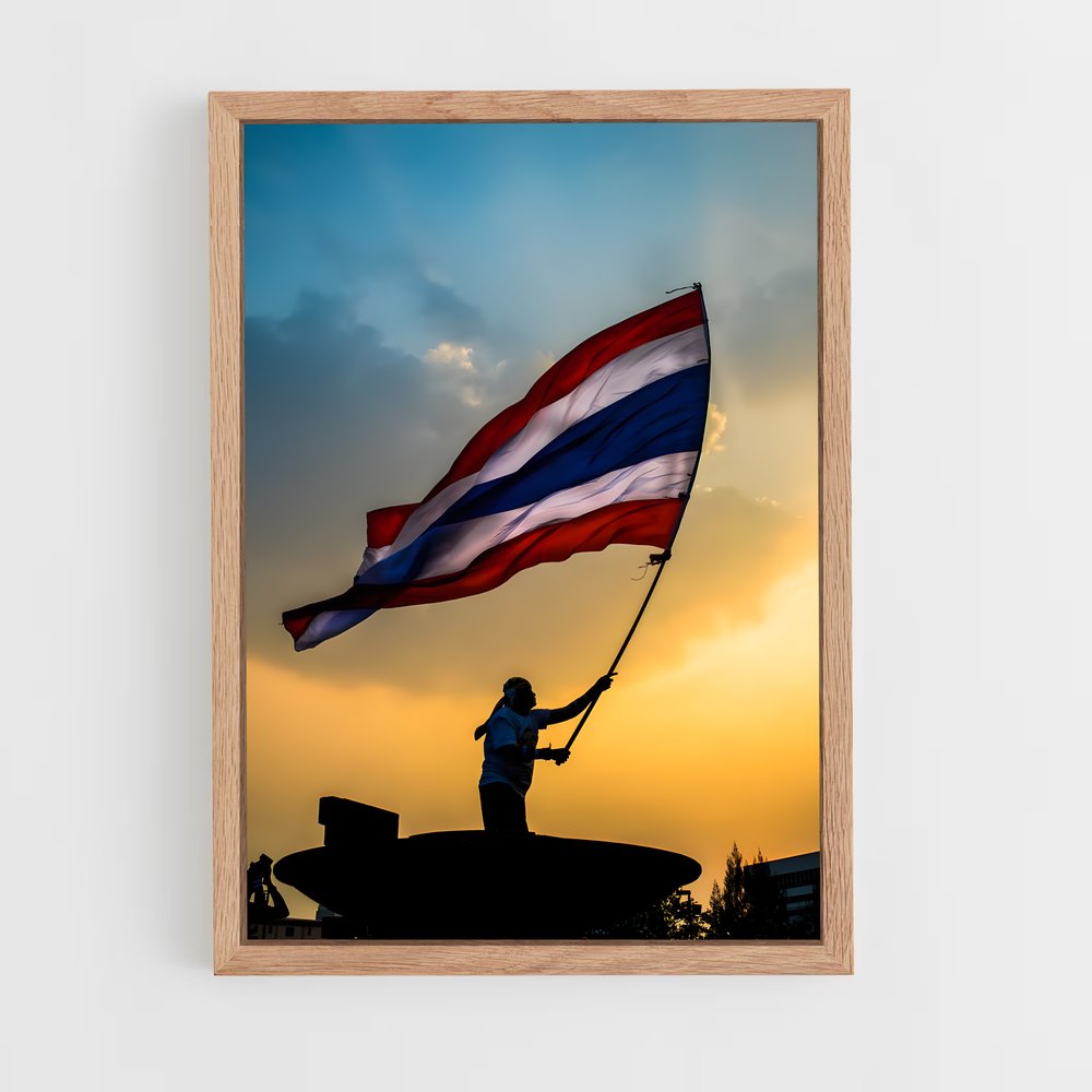 ap-thailand flag-2 cadre Bois clair