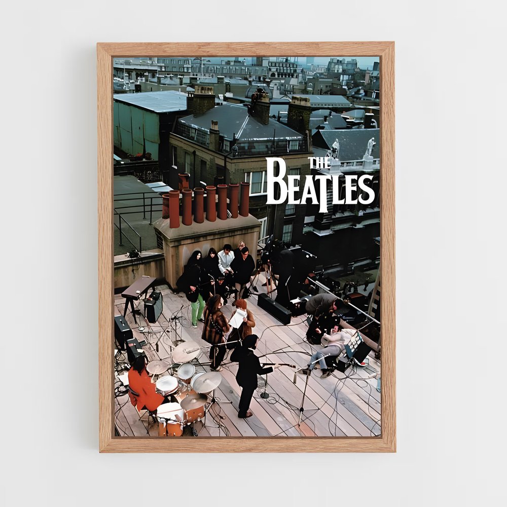 ap-the beatles-3 cadre Bois clair