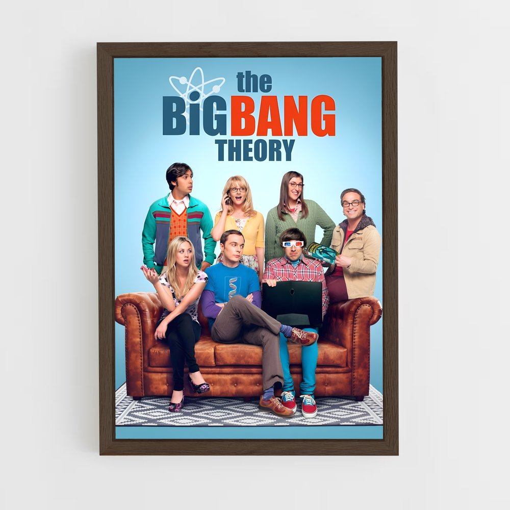 ap-the big bang theory-1 cadre Bois foncé