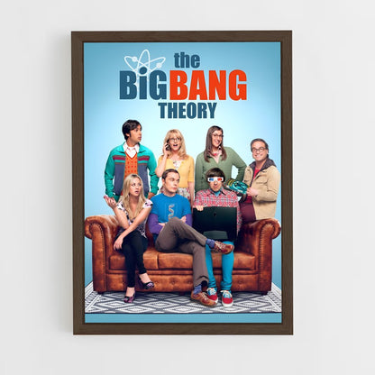 ap-the big bang theory-1 cadre Bois foncé