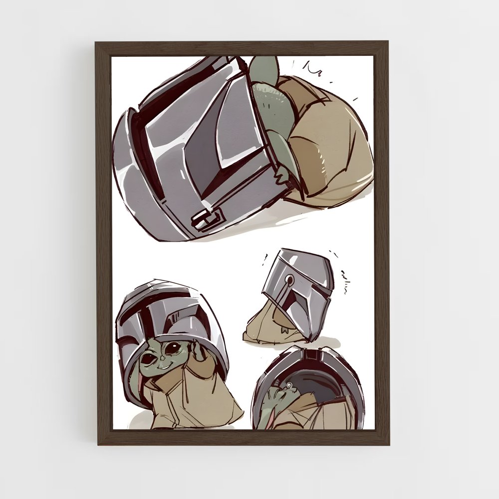 ap-the mandalorian-1 cadre Bois foncé
