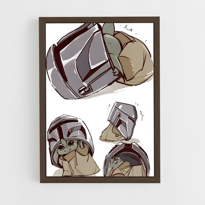 ap-the mandalorian-1 cadre Bois foncé