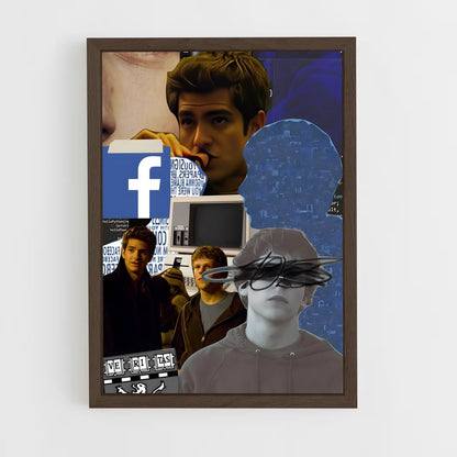 ap-the social network-3 cadre Bois foncé