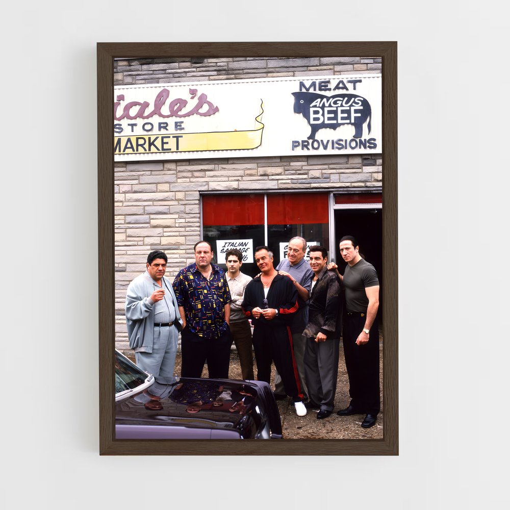 ap-the sopranos-2 cadre Bois foncé