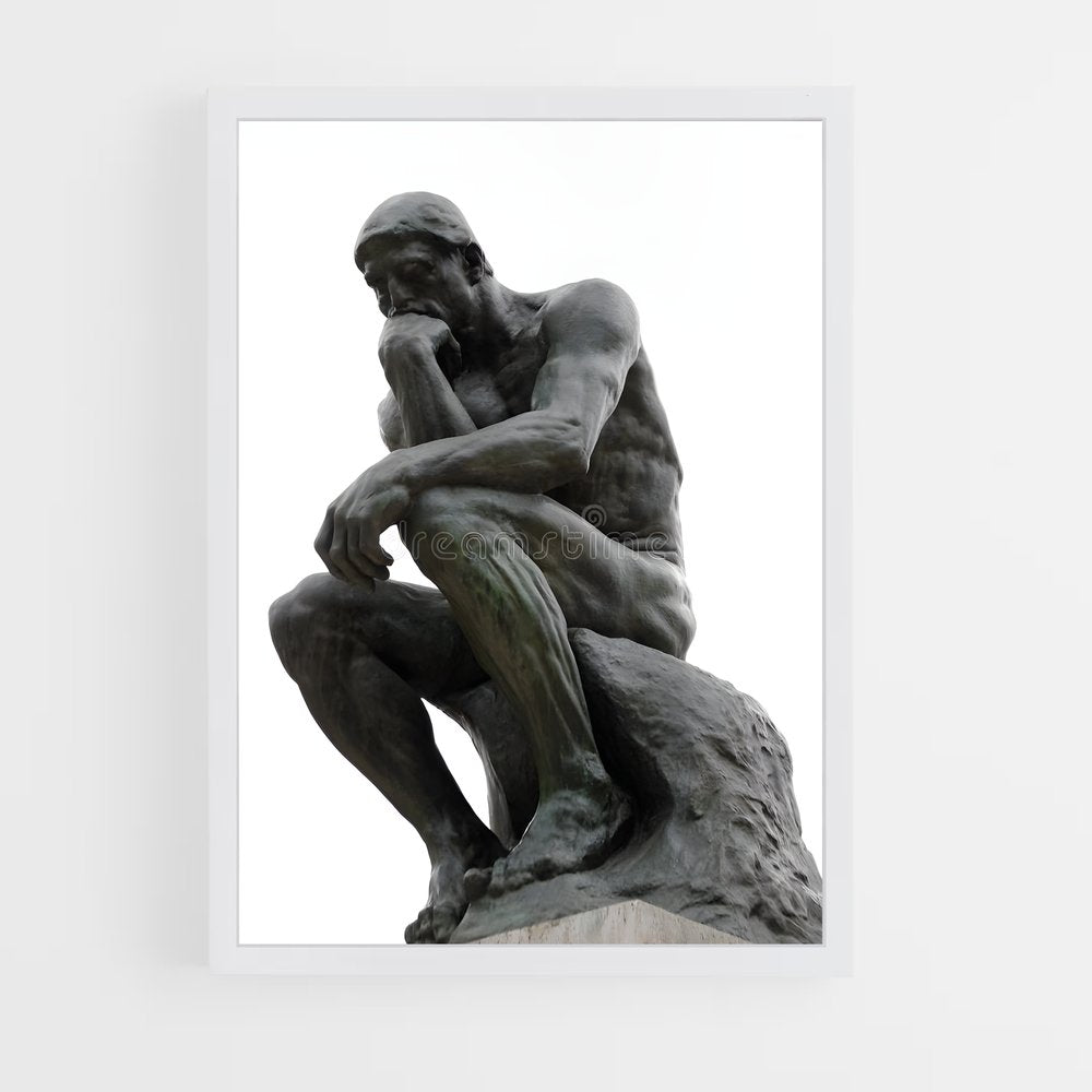 ap-the thinker rodin-2 cadre Blanc