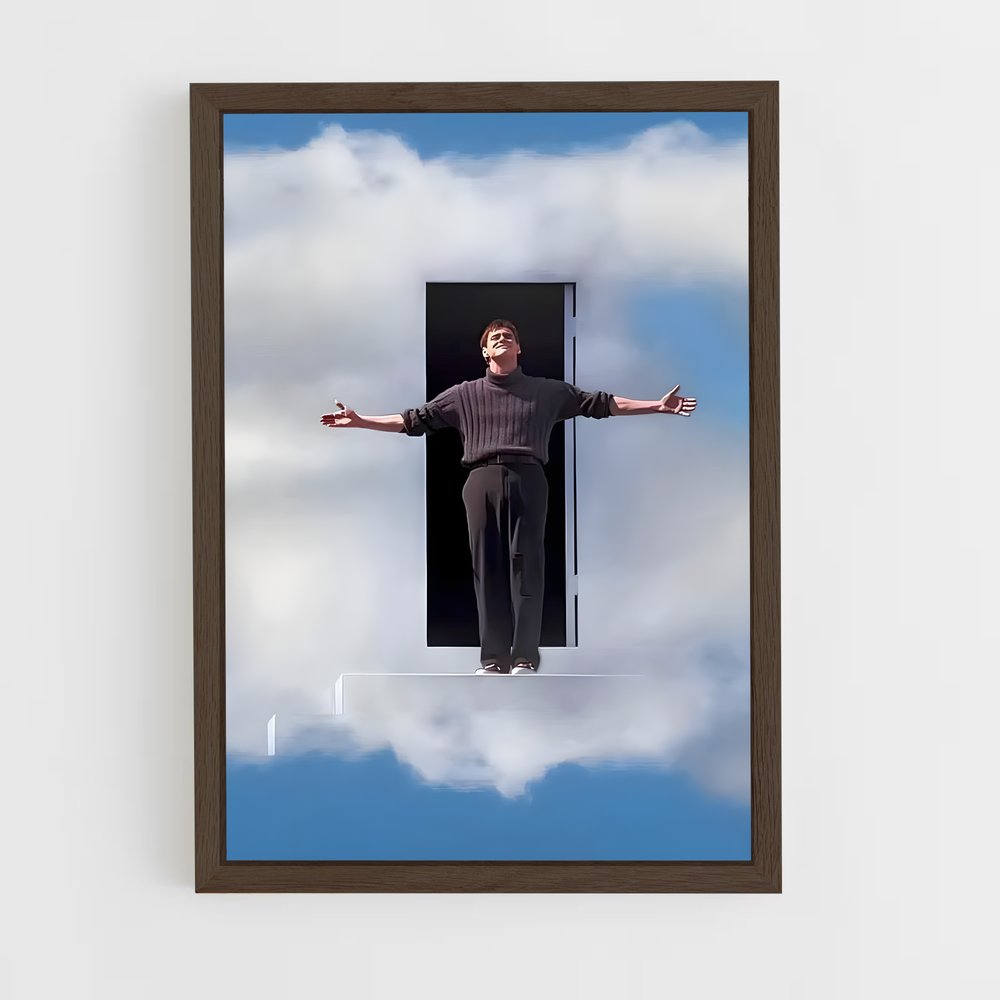 ap-the truman show-6 cadre Bois foncé