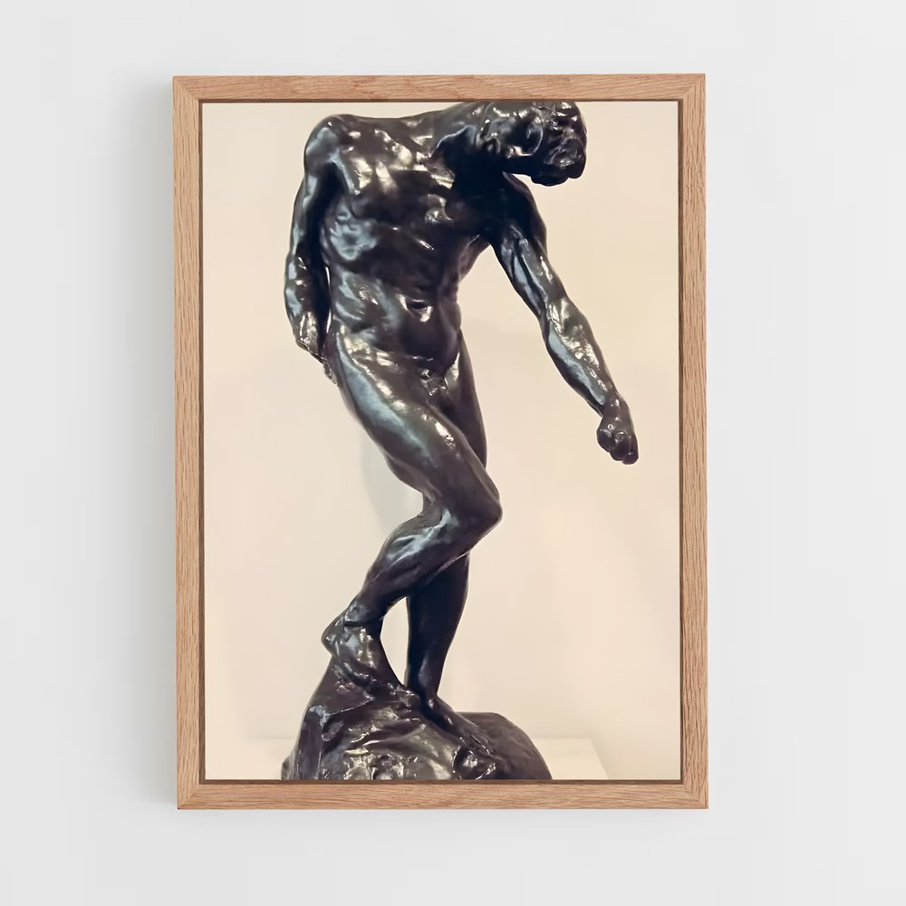 ap-the walking man rodin-2 cadre Bois clair