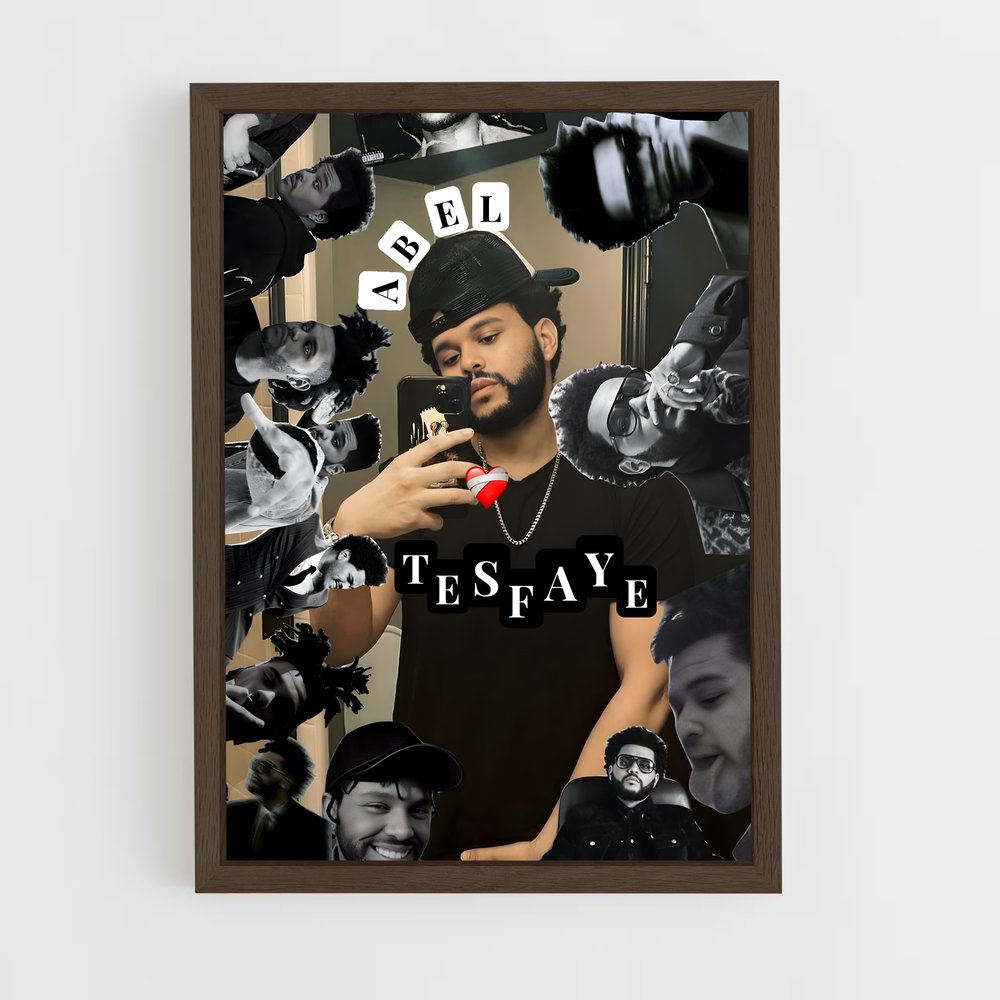 ap-the weeknd-12 cadre Bois foncé