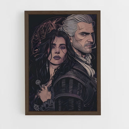 ap-the witcher-9 cadre Bois foncé